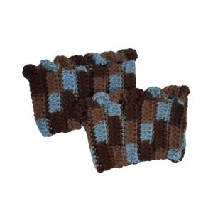Hand Crocheted Boot Cuffs Boho Casual 90s Y2K Cozy Cottagecore Lagenlook